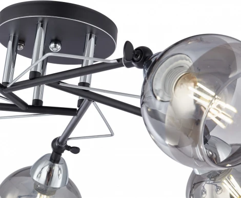 Потолочная люстра на штанге Arte Milano AMALFI-323685 323685/5B BK+CR (220V)