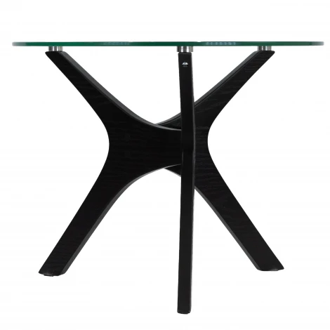 Стол журнальный Рилле 446 черный/стекло прозрачное Mebelik 009471