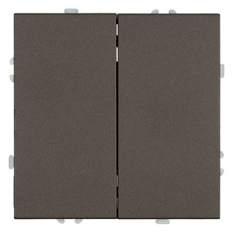 Переключатель двухклавишный (антрацит, soft touch) Stekker Эмили 49921