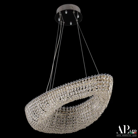 Подвесная люстра светодиодная APL LED Sicilia SH509.0.70.A.Gd.4000 (220V, хрусталь, на тросе)