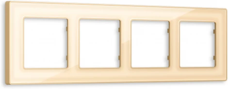 Рамка Ambrella Volt ALFA Arctic (Шампань Стекло органическое) 4-ая AF580604