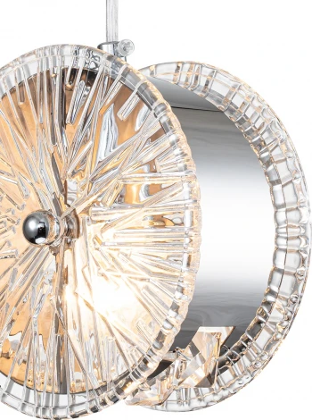 Подвесной светильник Escada Madeira 2105/1S 1х40Вт Е14, металл/стекло, хром (220V, круглые)