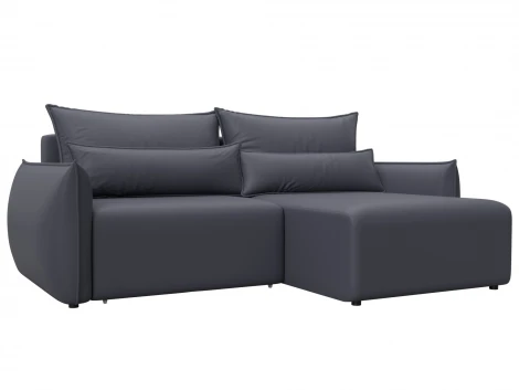 Диван угловой Лига-051 НПБ угол универсальный (ЛДСП,Брус,Фанера/Пластик/Экокожа/Серый) Лига Диванов 129889