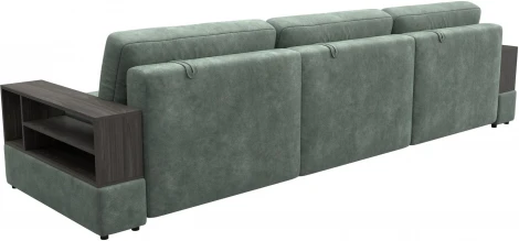 Диван прямой с 2 полками Лига-055 НПБ Лонг Лига Диванов (Велюр) арт.129096