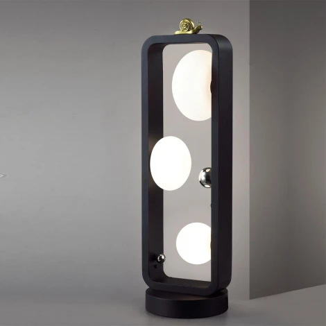Уличный наземный светильник-торшер Odeon Light Luma 5434/3FB черный/золотистый/хром/металл/акрил/декор металл 65см IP54 G9 3*15W max