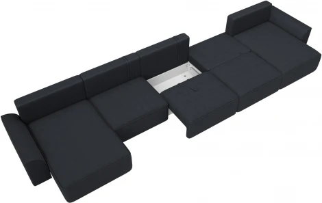 Диван п-образный Лига-048 НПБ МегаЛонг Лига Диванов (Замша) арт.128334