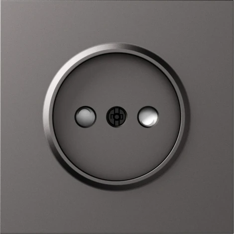 Накладка для розетки без заземления, со шторками 16A 250 В~, матовый титан Donel S08 DS21645