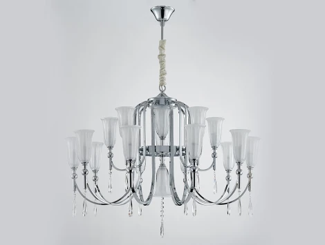 Подвесная люстра Newport 4800 4810+6/C chrome (220V, подвески, на цепи)