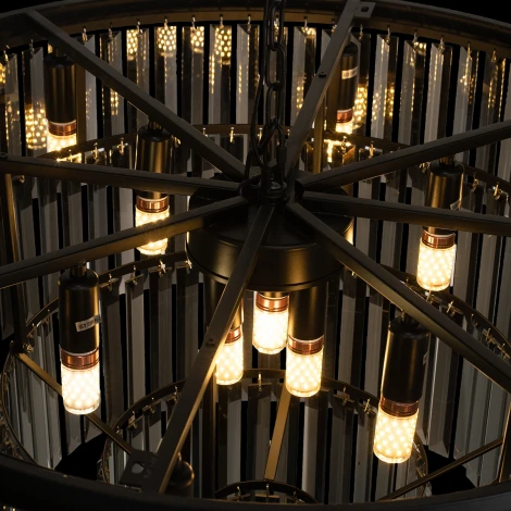 Подвесная люстра каскадная Loft IT Prism 10018/800C (220V, хрусталь, на цепи)