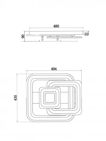 Потолочная светодиодная люстра с пультом Freya Sunny Market FR10022CL-L71W