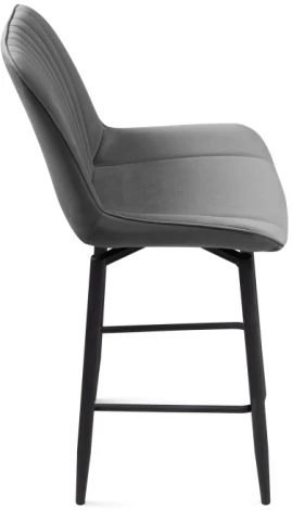 Полубарный стул Notta Седа К крутящийся темно-серый / черный 520601