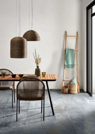 Стул уличный La Forma (ex Julia Grup) Shann (Бежевый,Серый/ Веревка,Пена,Пенополиуретан,Сталь)