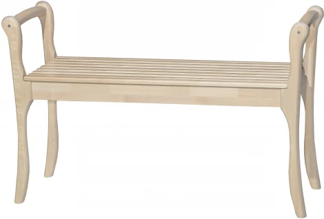 Скамья для прихожей с подлокотниками массив, каркас лак от фабрики Mebelik