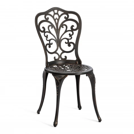 Комплект Secret de Maison Romance/Романс (стол+2 стула) алюминиевый сплав, D60/H67, 53х41х89см, бронзовый Tetchair 10670