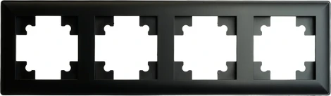 Рамка на 4 поста (черный) Stekker Катрин 39815