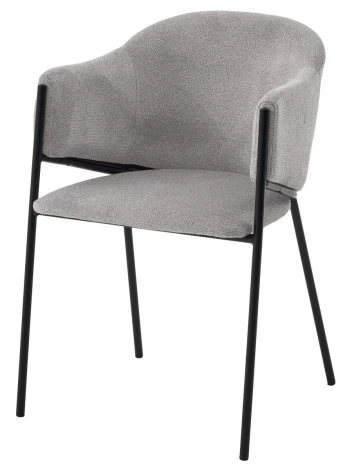 Стул ДИЛЛ, цвет Lana 80 серый, ткань / черный каркас M-City 64486