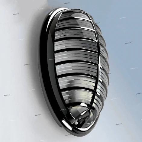 Светильник настенно-потолочный уличный Horoz Акуа, 1 плафон, черный с прозрачным