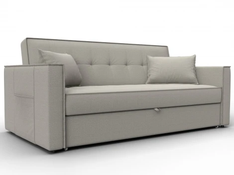 Диван прямой Лига-104 (160) (ЛДСП,Брус,Фанера,Рогожка/Бежевый) Лига Диванов 134874