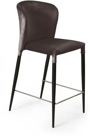 Стул полубарный Top Concept Albert, бархат антрацит 14/опора конус