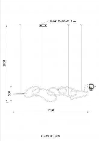 Подвесной светильник Vanessa WE449.06.903 Wertmark (LED, 220V, кольцо)