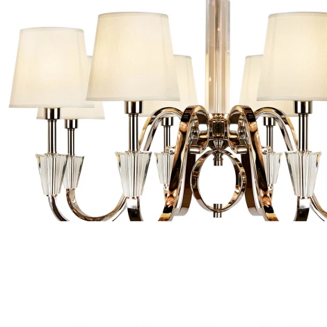 Подвесная люстра iLamp Alesti P2424-8 Nickel (220V, на цепи)