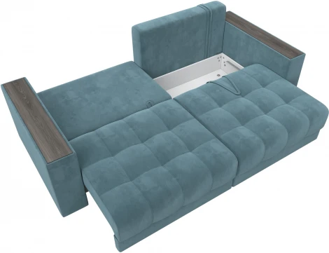 Диван прямой с декором Лига-049 НПБ Лига Диванов (Велюр) арт.128388