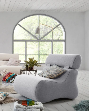 Кресло La Forma (ex Julia Grup) Club (Серый/ Пена,Пластик,Сосна,Дерево,ДСП)