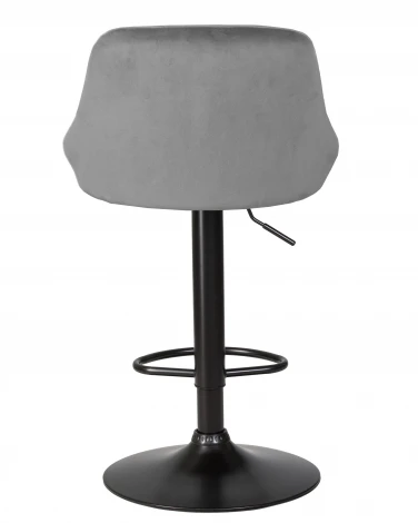 Набор 2 шт Стул барный DOBRIN LOGAN BLACK (серый велюр (MJ9-75))