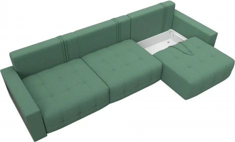 Диван прямой с полками Лига-053 НПБ Лонг Лига Диванов (Рогожка) арт.128911