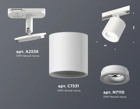 Комплект трекового светильника Ambrella TECHNO SPOT XT7531010 (220V)