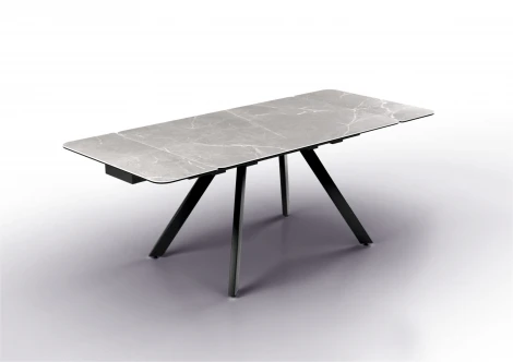 Стол NEW, Керамогранит, Черный/Bayona grey Аврора Леон 102029