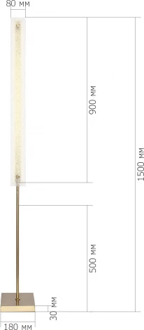 Торшер ST Luce Fagy SL6245.205.01 золотистый/Прозрачный LED 1*20W 4000K (220V)