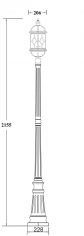 Наземный фонарь SORENTO 92609 Bl Oasis Light (220V, фонарь, IP44)