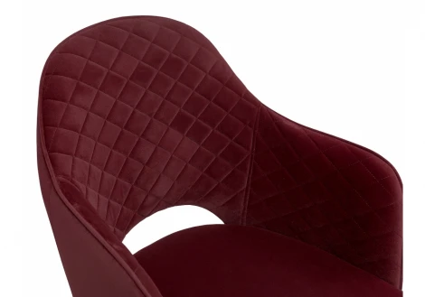 Обеденный стул на металлокаркасе Woodville Vener wine red 11704