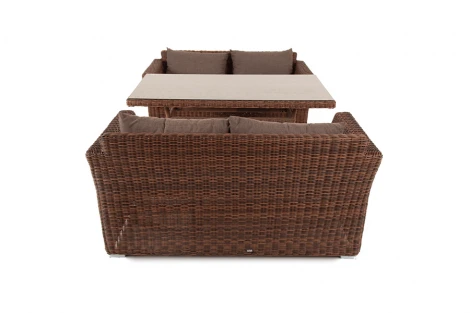 Обеденная группа плетеная из ротанга, цвет коричневый 4SIS Мокко MS22T-3-SET brown