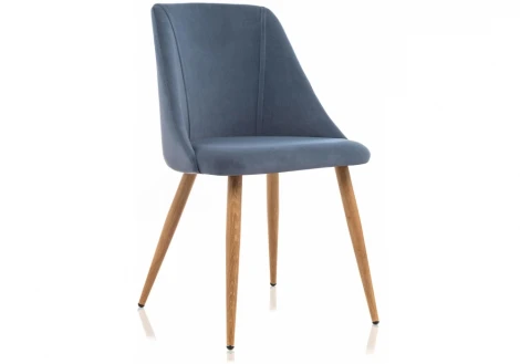 Стул на металлокаркасе morgan blue / wood