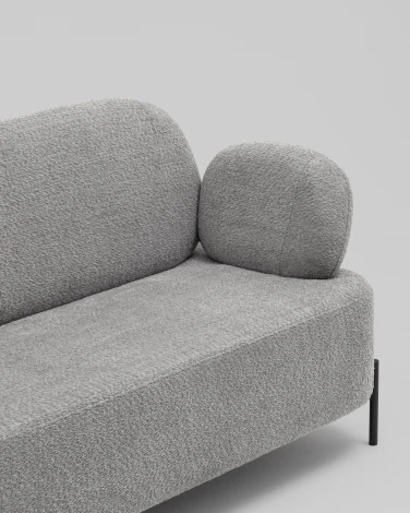 Диван-кровать Stool Group прямой Барнаби велюр светло-серый арт.УТ000040006