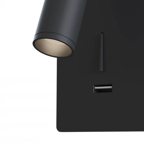 Настенный светильник с usb-портом (бра для чтения) Mirax 3000К 3Вт IP 20 LED Maytoni Technical C041WL-L3B3K (220V, выключатель)