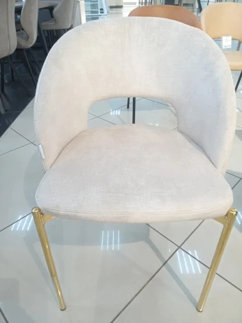 Стул AGNES PK6015-06 (VBP206) античный светло-бежевый / TRF-11 светло-бежевый, золотой каркас