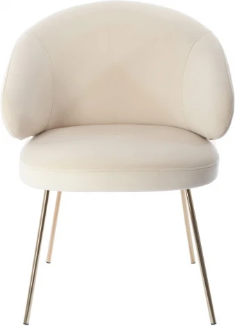 Стул-полукресло Bradex Home Emil кремовый с золотыми ножками (RF 0545)
