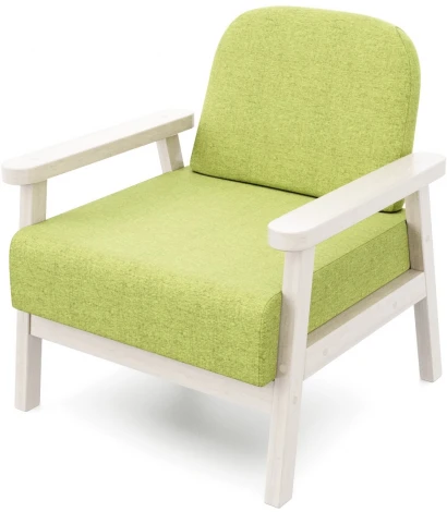 Кресло Arsko Флори беленый дуб рогожка зеленая