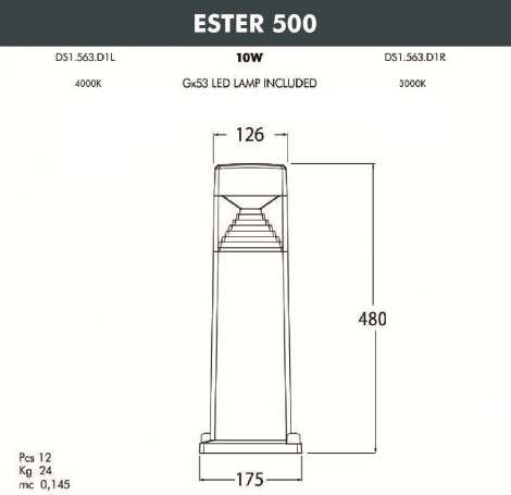 Наземный светильник Fumagalli Ester DS1.563.000.AXD1L (220V, IP55)