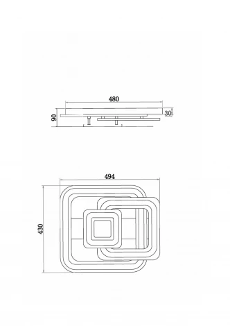 Потолочная светодиодная люстра с пультом Freya Sunny Market FR10022CL-L71W