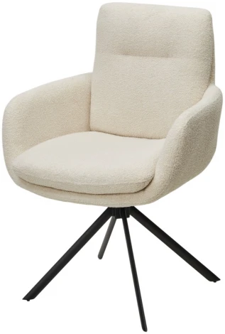 Стул ДАРЕМ (DAREM) Белый букле Davis now or never -03 / черный каркас, ®DISAUR M-City 64281