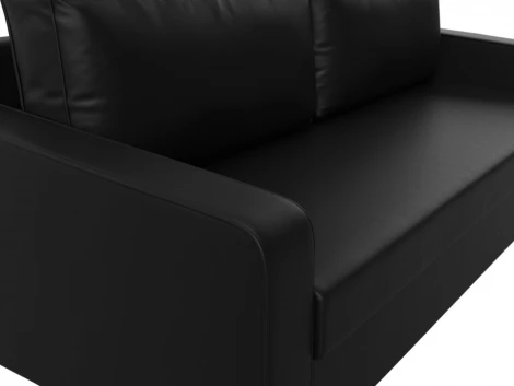 Диван прямой Лига-009 (Черный/Экокожа) Лига Диванов арт.118065
