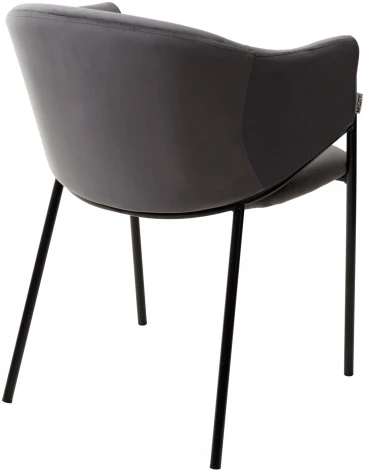 Стул DILL BLUVEL-14 серый, велюр / черный каркас, М-City