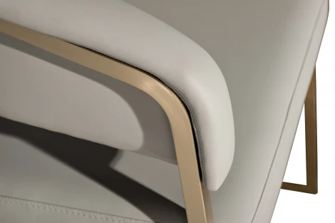 76AR-65200 Стул экокожа св.серый/матовое золото 59,5*54*79см Garda Decor