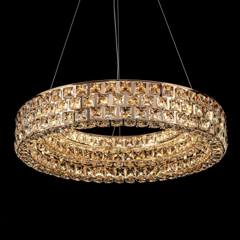 Подвесная люстра светодиодная хрустальная с регулировкой цветовой температуры Modelux MODELUX ML.332.600 GD