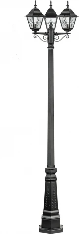 Наземный фонарь IP44 Oasis Light QUADRO M lead GLASS 79909MBlgW 029 Bl (220V, фонарь)