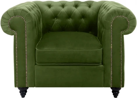 Кресло Chester Classic ОГОГО (арт.333696), (Ткань/Зеленый)